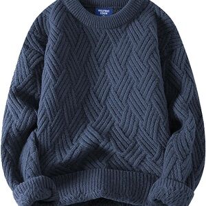 Aelfric Eden Men's Textured Navy Sweater